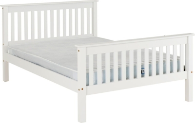 Monaco Double Bed High - White