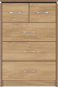 Charles 3+2 Drawer Chest - Oak