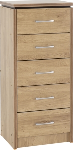 Charles 5 Drawer Chest - Oak