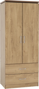 Charles 2 Door Wardrobe - Oak