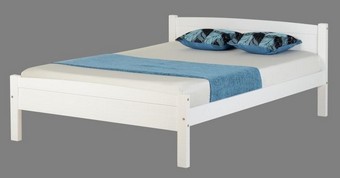 Amber Double Bed - White