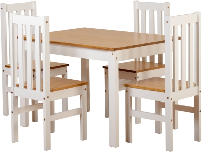 Ludlow 1+4 Dining Set - White