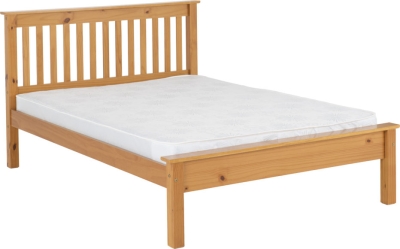 Monaco Double Bed Low - Pine