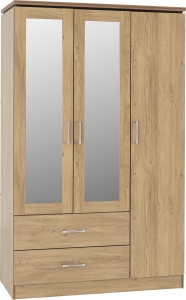 Charles 3 Door Wardrobe - Oak